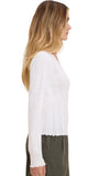 Pointelle Rib Cleo Long Sleeve Tee