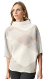 Plaid Funnel Neck Sweater