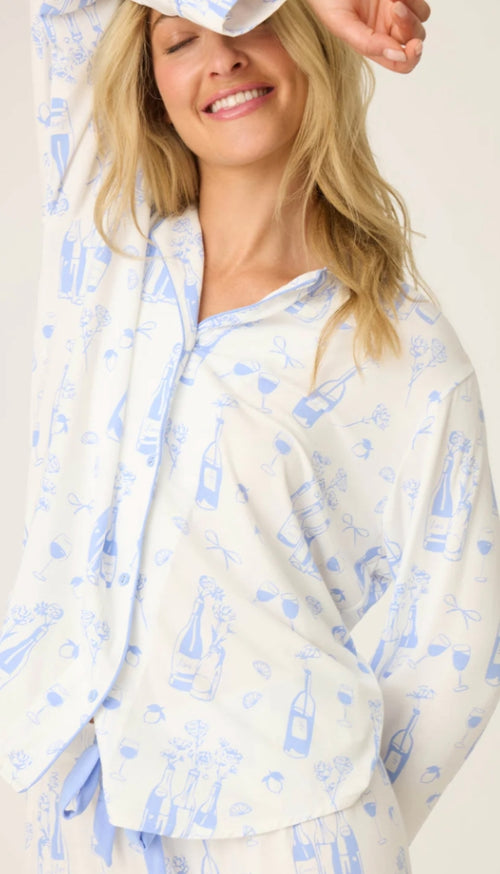 Long Sleeve Pj Top-Parisian Dreams
