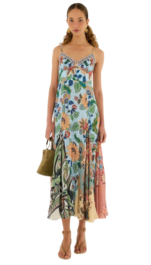 Floral Delight Sleeveless Maxi Dress