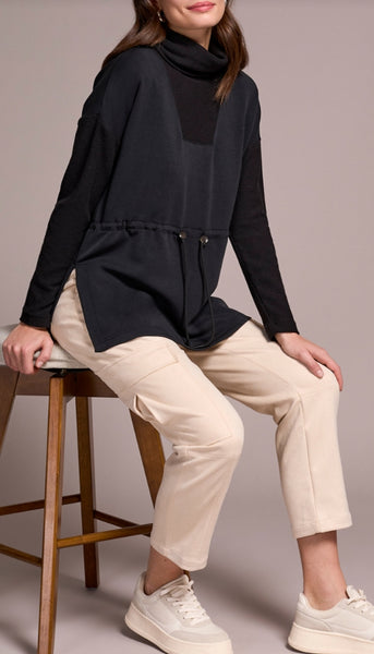 Long Sleeve Turtle Neck Combo Top