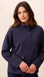 Long Sleeve Zip Front Coat With Lining