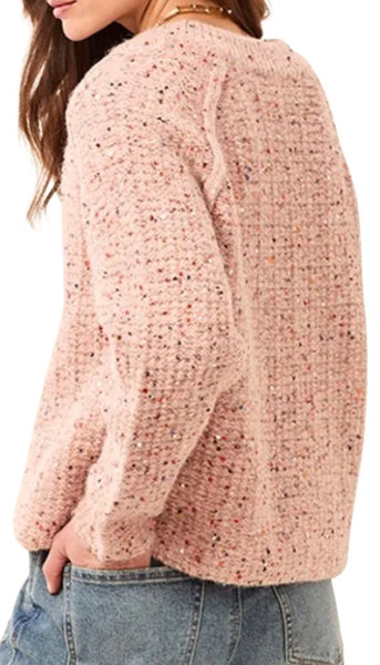 Tweed Like Sequined Cardigan