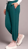 Jogger With Hem Pleats & Pockets