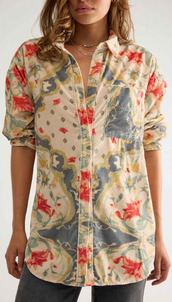 Alex Printed Velvet Shirt