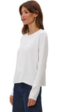 Aiko Crew Neck Rolled Edge Tee