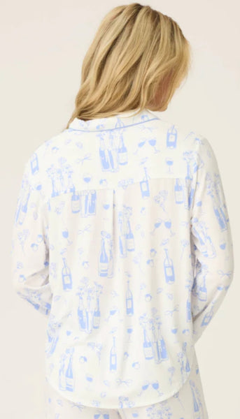 Long Sleeve Pj Top-Parisian Dreams