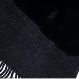 Knitted Scarf With Faux Fur Detail