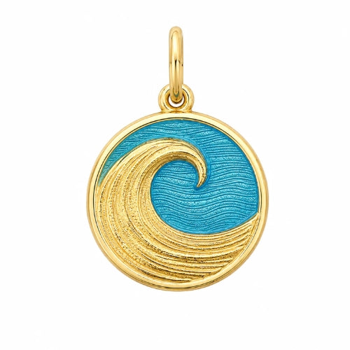 Medium Pendant-Wave, Gold