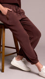 Jogger With Hem Pleats & Pockets