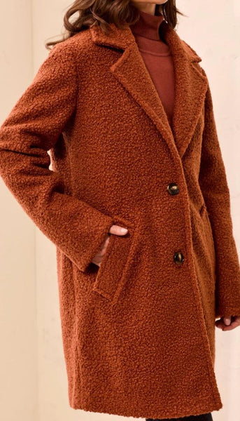 Long Sleeve Single Breast Coat With Lining