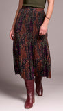 Plisse Skirt With Split