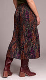 Plisse Skirt With Split