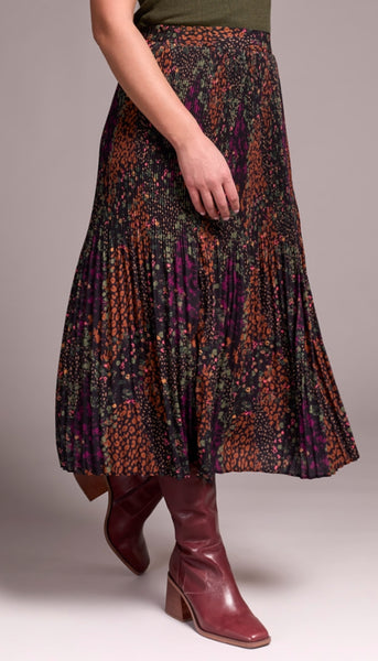 Plisse Skirt With Split