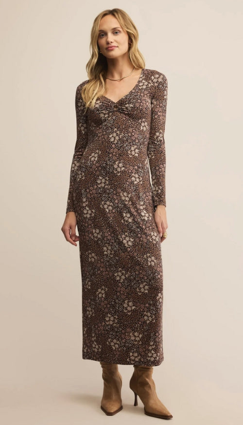Exhale Sable Floral Midi Dress
