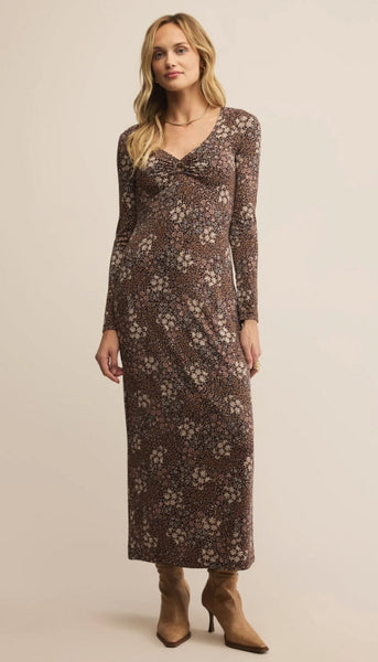 Exhale Sable Floral Midi Dress