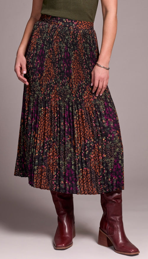 Plisse Skirt With Split