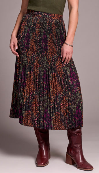 Plisse Skirt With Split
