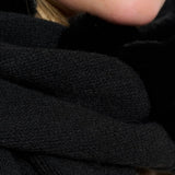 Knitted Scarf With Faux Fur Detail