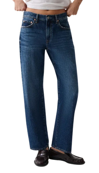 Lexi Mid Rise Bowed Straight - Moonwave