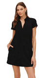 Short Sleeve Pullover A-Line Dress