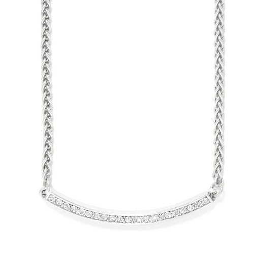 Meridian Geo Bar Silver Necklace