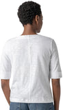 Cuffed Sleeve Split Neck