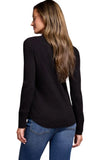 Brushed Waffle Knit Henley Long Sleeve
