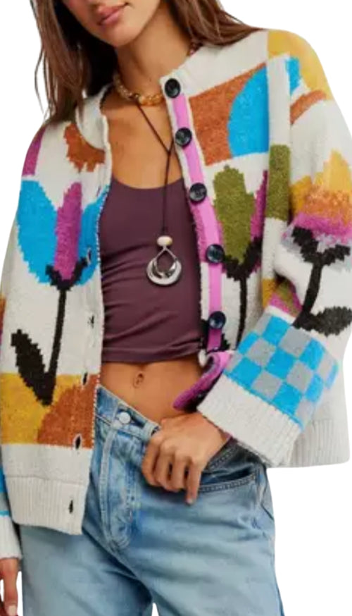 Tulip Whirl Cardigan