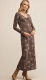 Exhale Sable Floral Midi Dress