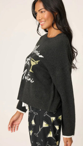 Long Sleeve Top-Merrier With A Martini