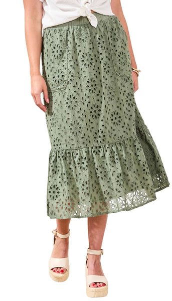 Pull On Skirt With Lining