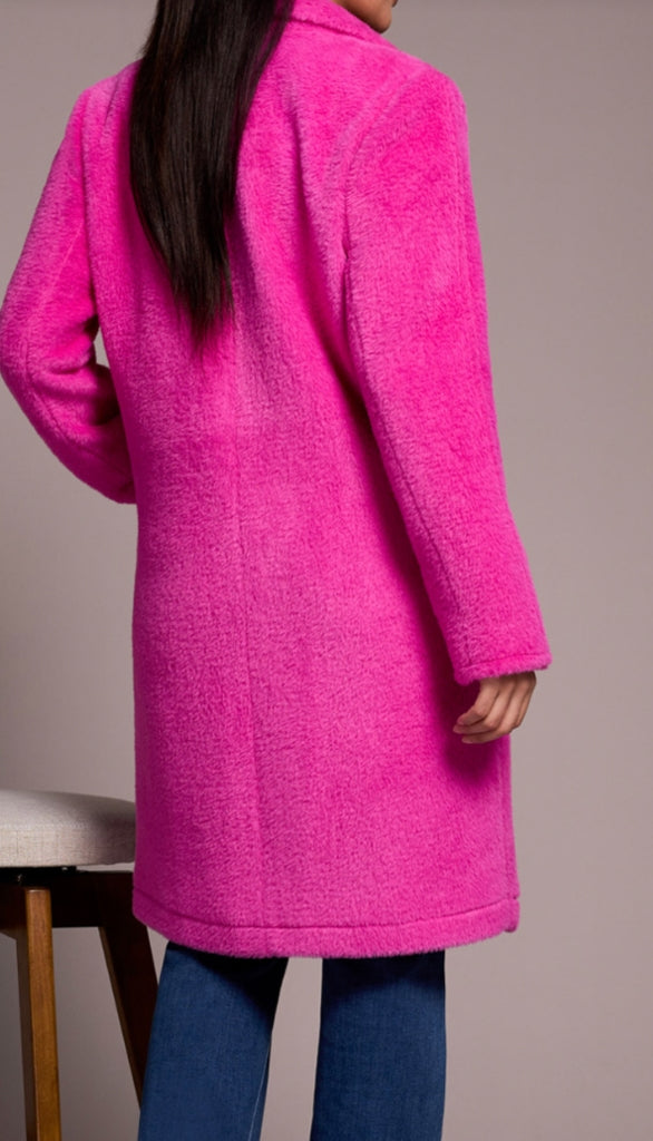 Long Sleeve Button Front Coat With Lining