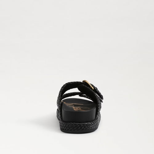 Reid Buckle Platform Sandal - Black Woven