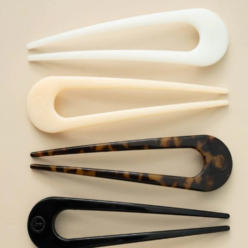 French Hair Pin-Coconut White