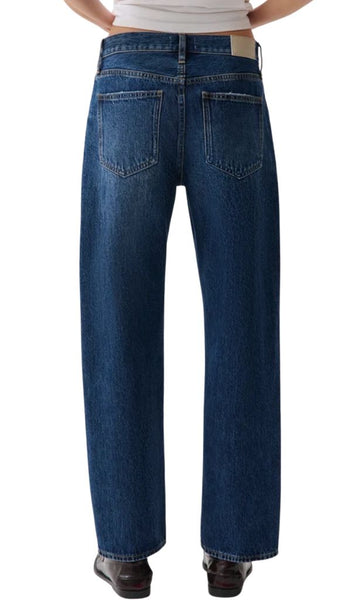 Lexi Mid Rise Bowed Straight - Moonwave