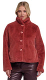 Single Breasted Fake Fur Jacket