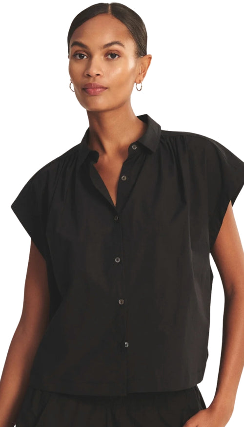 Short Sleeve Button Up Top