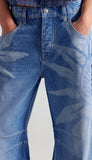 Good Luck Printed Barrel Jean- Sun Fade