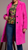 Long Sleeve Button Front Coat With Lining