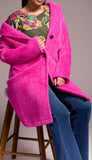 Long Sleeve Button Front Coat With Lining