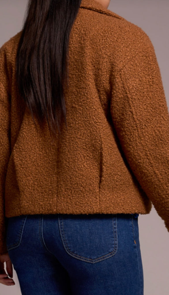 Button Front Boucle Jacket