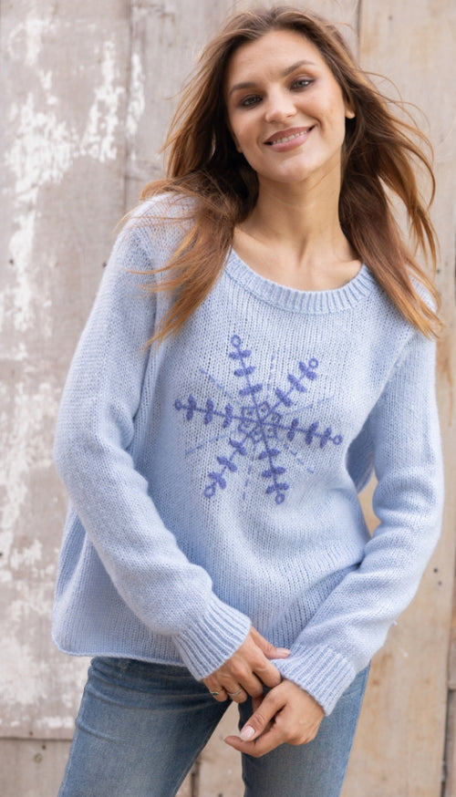 Clara Embroidered Crew