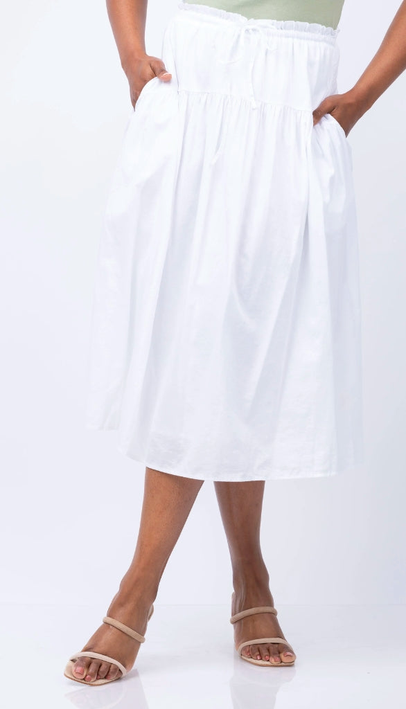 James Skirt With Lining - White
