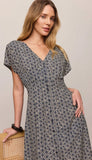 Sanna Iris Floral Mide Dress