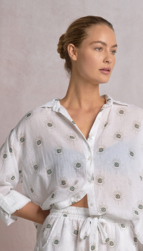 Button Down Top Paisley