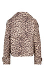 Leopard Short Trench Coat