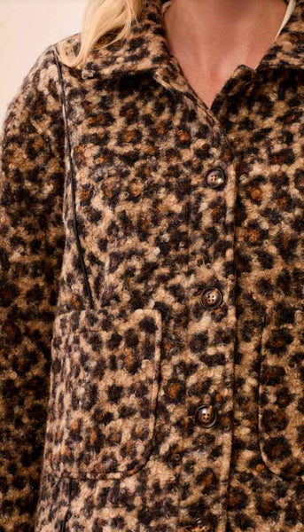 Long Sleeve Button Front Coat With Lining