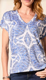 Cap Sleeve V Neck With Ladder Tape Detail
