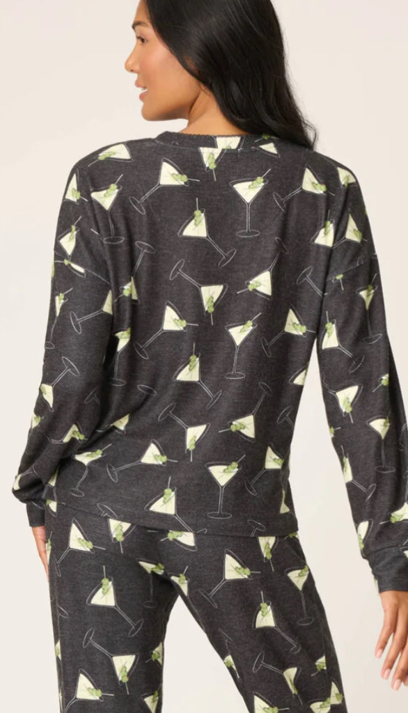 Long Sleeve Top-Merrier With A Martini